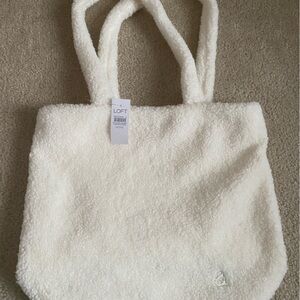 Loft Cream Fleece Tote Bag